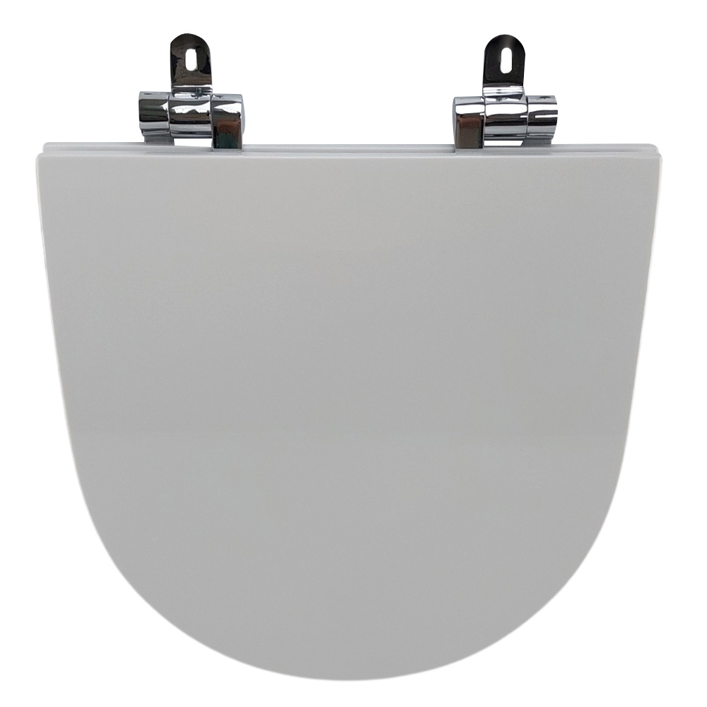 Assento Sanitário Poliéster Para Louça D-Neo (Duravit) Slow Close Cromado (Reb. Oculto) Branco