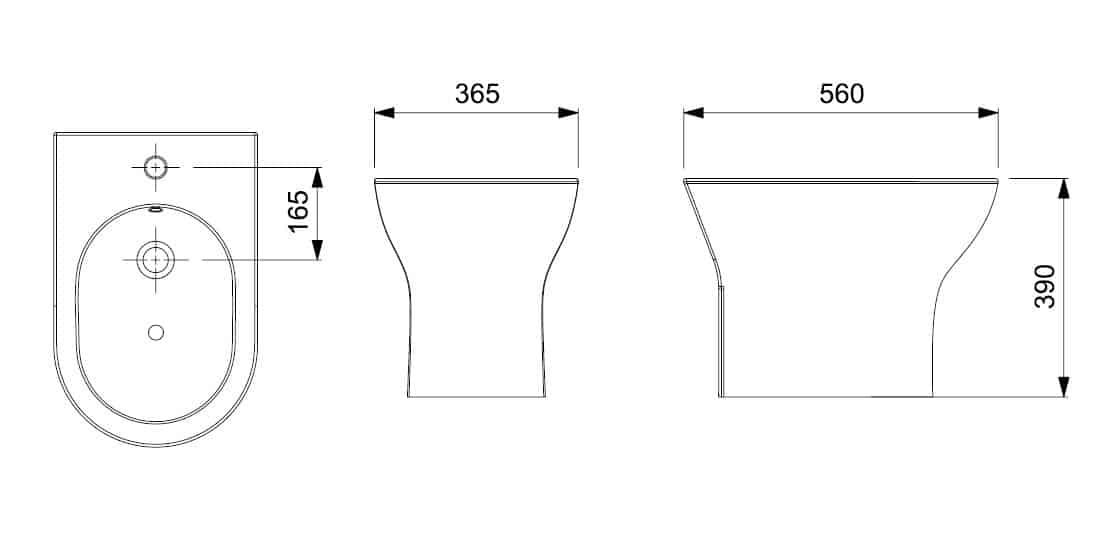 Bidê 1f Com Furo Para Ducha Com Ladrão Nexo Beige Roca