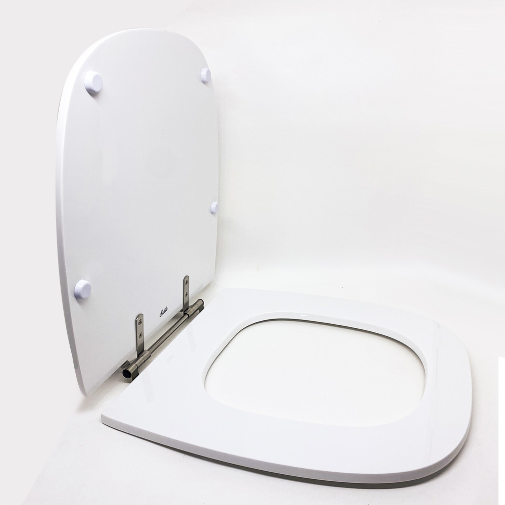 Assento Sanitário Poliéster Para Louça Flex (Deca) Aço (Reb. Oculto) Branco