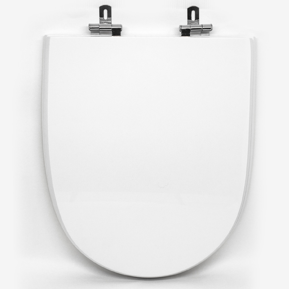 Assento Sanitário Poliéster Para Louça Liss/Lift (Docol) Super Luxo Cromado (Reb. Oculto) Branco