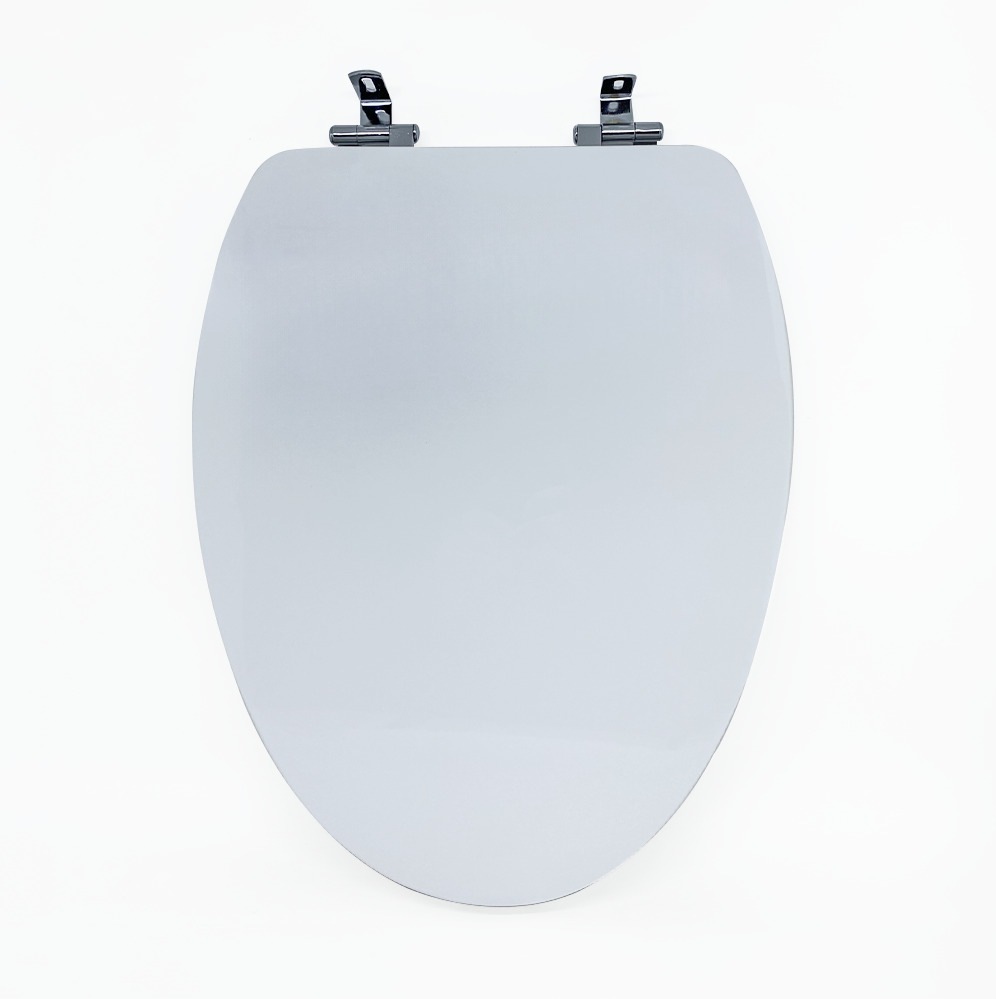 Assento Sanitário Poliéster Para Louça Loggica (Docol) Super Luxo Cromado (Reb. Oculto) Branco