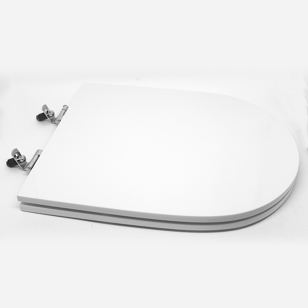 Assento Sanitário Poliéster Para Louça Next (Docol) Super Luxo Cromado (Reb. Oculto) Branco