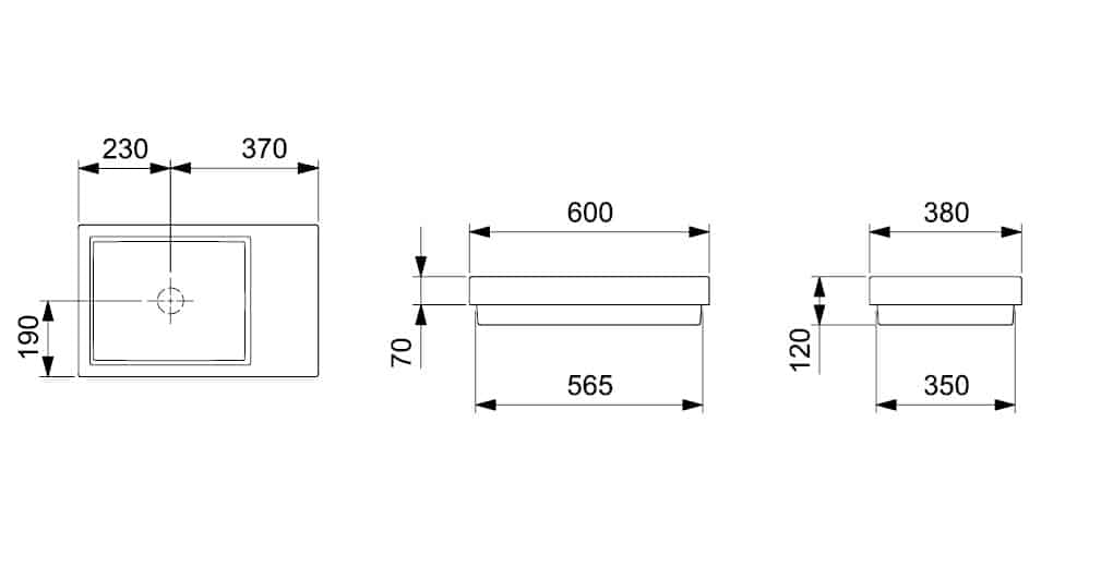 Cuba Sobrepor 600x380 Skyline Horizontal Branco Matte Roca