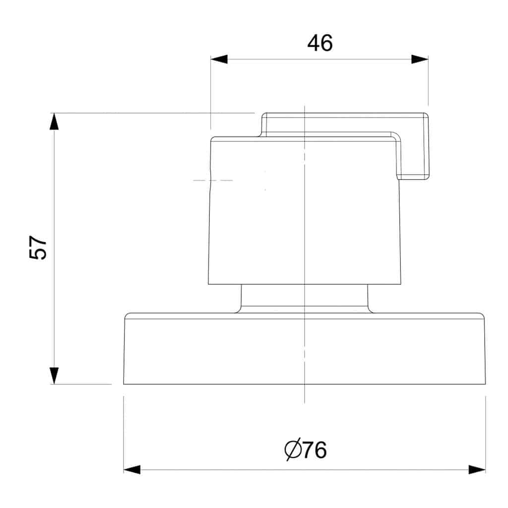 Acabamento Registro Base Reforma 1.1/4" 1.1/2" S.One Cromado Roca