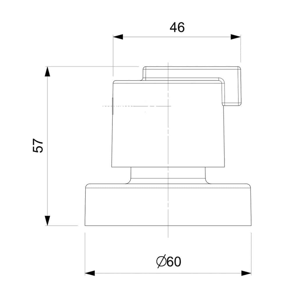 Acabamento Registro Base Reforma 1/2" 3/4" 1" S.One Cromado Roca