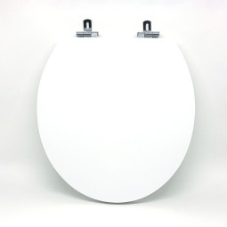 Assento Sanitário Poliéster Para Louça Universal/Standard Super Luxo Cromado (Reb. Oculto) Branco