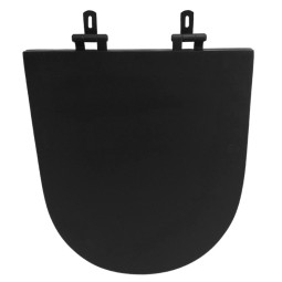 Assento Sanitário Poliéster Para Louça Link/Carrara/Belle Époque (Deca) Super Luxo Black Matte (Reb. Oculto) Ébano Fosco