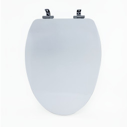 Assento Sanitário Poliéster Para Louça Loggica (Docol) Super Luxo Cromado (Reb. Oculto) Branco