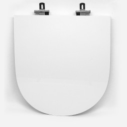 Assento Sanitário Poliéster Para Louça Riviera/Smart (Celite) Super Luxo Cromado (Reb. Oculto) Branco