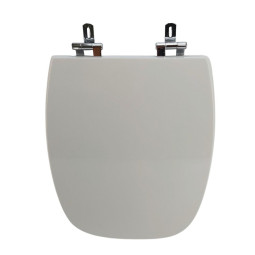 Assento Sanitário Poliéster Para Louça Stylus Exellence (Celite) Super Luxo Cromado (Reb. Oculto) Branco