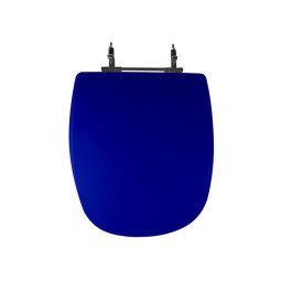 Assento Sanitário Poliéster para Louça Sabatini (Icasa) Aço Cromado (Reb. Oculto) Azul