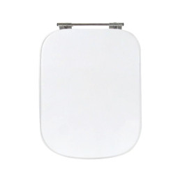 Assento Sanitário Poliéster para Louça Tivoli (Ideal Standard) Aço Cromado (Reb. Oculto) Branco