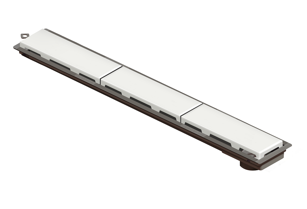 Ralo Linear Novii PVC Sifonado 75cm Acabamento Branco Linear