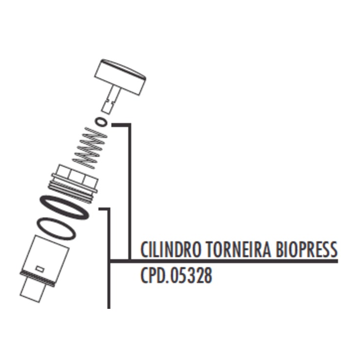 Cilindro Torneira Biopress Cr Fabrimar