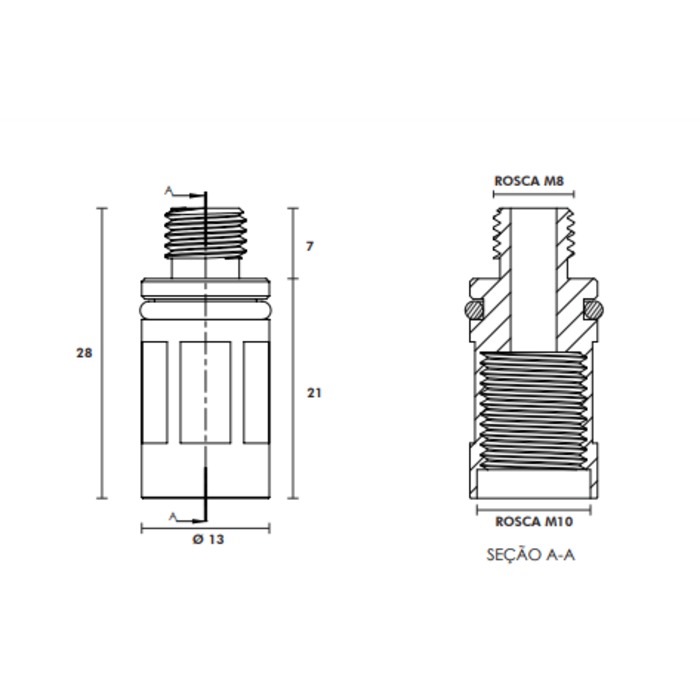 Conversor Engate.Flex Para Mist.Monoc.M10xM8