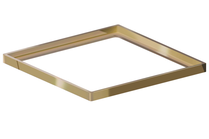 Porta Grelha Elleve Quadrado 150mm Gold Linear