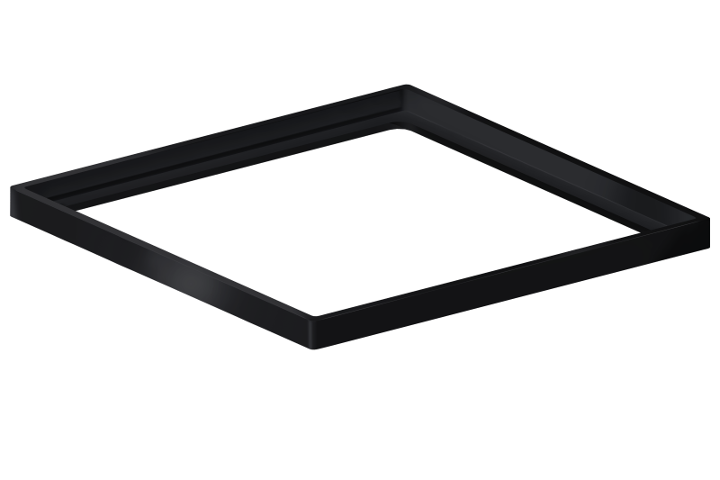 Porta Grelha Elleve Quadrado 150mm Black Matte Linear