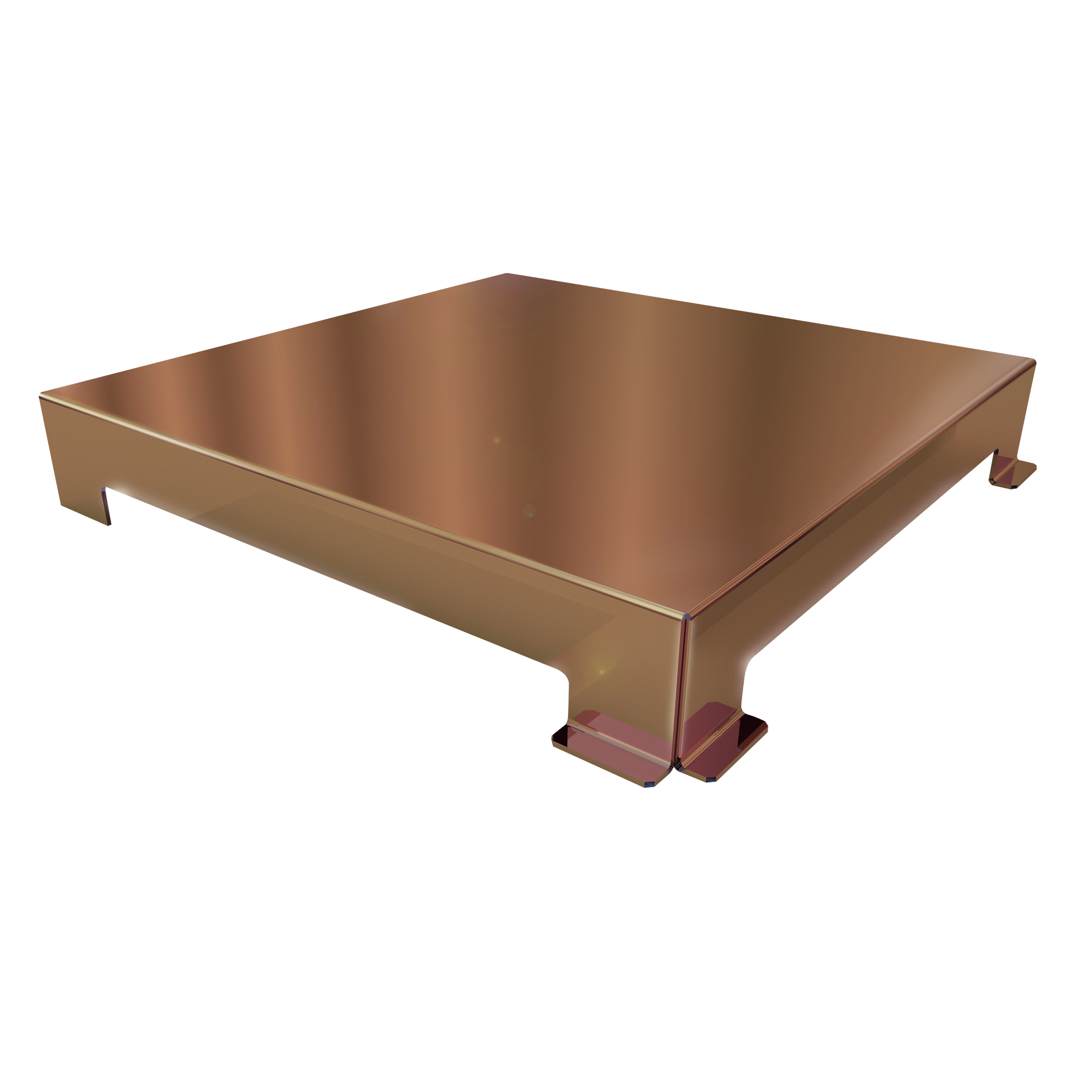 Ralo Linear Elleve Square Tampa Red Gold 15x15cm Linear