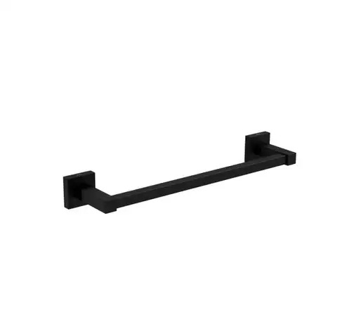 Porta Toalha Quadratta 300mm Black Matte Deca